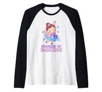Desarrollado por Dancing Kawaii Ballerina Floral Tutu Camiseta Manga Raglan