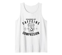 Desarrollado por la cafeína y la compasión Nurse Coffee Humor Camiseta sin Mangas