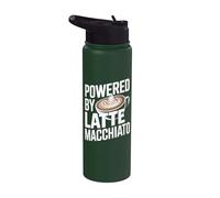 Desarrollado por Latte Macchiato Coffee Humor Stainless Steel Insulated Water Bottle