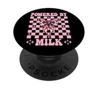 Desarrollado por Leche Lechero Granjero Vaca Granja Lácteos Chica Mamá PopSockets PopGrip Adhesivo