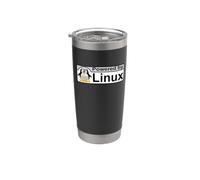 Desarrollado por Linux Tux el pingüino Nerd Geek Sysadmin Regalo Vaso térmico de acero inoxidable de doble pared