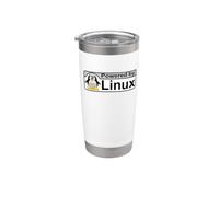 Desarrollado por Linux Tux el pingüino Nerd Geek Sysadmin Regalo Vaso térmico de acero inoxidable de doble pared