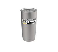Desarrollado por Linux Tux el pingüino Nerd Geek Sysadmin Regalo Vaso térmico de acero inoxidable de doble pared
