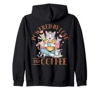 Desarrollado por Love and Coffee Cat MOM Graphic Cute Kittens Sudadera con Capucha