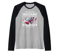 Desarrollado por Meccano 25-en-1 Supercar Modelo Coche Francia Retro Camiseta Manga Raglan