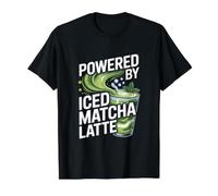 Desarrollado por un Entusiasta de Iced Matcha Latte Camiseta gráfica económica, Hombre, Negro, M