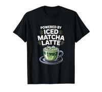 Desarrollado por un Entusiasta de Iced Matcha Latte Camiseta gráfica económica, Hombre, Negro, S