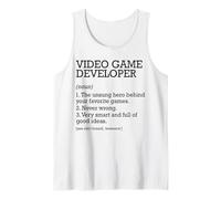 Desarrollador de videojuegos Definición de trabajo Personalizado Divertido Camiseta sin Mangas