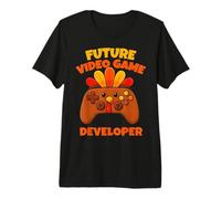 Desarrollador de Videojuegos Future Thanksgiving Gaming Fun Boy Kid Camiseta Premium