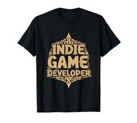 Desarrollador Indie Juego Emblema Art-Deco Vintage Camiseta