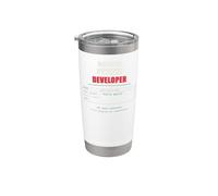 Desarrollador Senior de Python Hello World Funny Coder Vaso térmico de acero inoxidable de doble pared