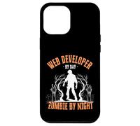 Desarrollador Web por Día Zombie de Noche Funny Halloween Creepy Carcasa para iPhone 12 Pro MAX