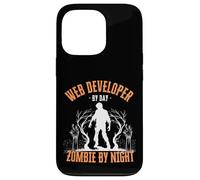 Desarrollador Web por Día Zombie de Noche Funny Halloween Creepy Carcasa para iPhone 13 Pro