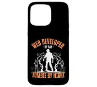 Desarrollador Web por Día Zombie de Noche Funny Halloween Creepy Carcasa para iPhone 15 Pro MAX