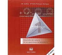 Desarrollo del temario de las oposiciones de secundaria matematicas - 9788496808317