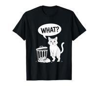 Desastre de Basura de Gato Confundido Divertido lo Que Dice Camiseta