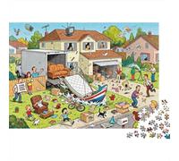 Desastre del día de Movimiento suburbano Puzzle De Madera Impermeable Puzzles De 1000 Piezas Regalos para Adultos Imposible Rompecabezas Decoración del Hogar