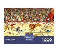 Desastre en la Carpa del Circo Puzzle De Madera Impermeable DIY Puzzles De 1000 Piezas para Adultos Colorido Rompecabezas Juegos Educativos