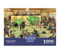 Desastre en la Ceremonia del té Samurai Puzzle De Madera Impermeable DIY Puzzles De 1000 Piezas Regalos para Adultos Divertido Rompecabezas Juegos Educativos
