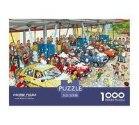Desastre en la Cola del lavavehículos Puzzle De Madera Impermeable DIY Puzzles De 1000 Piezas Regalos para Adultos Desafiante Y Estimulante Rompecabezas Decoración del Hogar