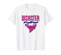 Desastre Natural Camiseta gráfica económica, Hombre, Blanco, S