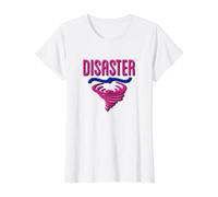 Desastre Natural Camiseta gráfica económica, Mujer, Blanco, L