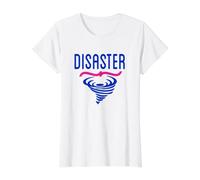 Desastre Natural Camiseta gráfica económica, Mujer, Blanco, S