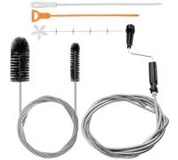 Desatascador de desagües en espiral de 120 pulgadas, espiral de limpieza de tuberías en espiral, limpieza de tuberías de 80 pulgadas, cepillo de limpieza de tuberías para cocina, baño, lavabo