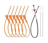 Desatascador de Desagües - Serpiente Desatascadora para Lavabo de Baño | Juego de 9 Accesorios Reutilizables para Protección de Tuberías en Cocina Baño Dormitorio Estudiantil