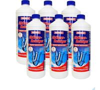 Desatascador de desagües, sin tubos, líquido para obstrucciones persistentes, 1000 ml, juego de ahorro - 6 botellas
