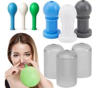 Desatascador de la Trompa de Eustaquio de Tilcare - Para el Tratamiento de Oído con Moco y la Infección del Oído Medio Para Adultos - Viene con 3 Piezas Nasales, 3 Tapas y 10 Globos