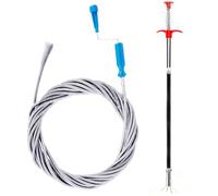 Desatascador De Tuberias Profesional Cable Desatascador Tuberias 2Piezas 10 Metros x 6,5 & 1,4 M x 6,5 mm Desatascador Fregadero Desatascador WC Desatascador Espiral Manual Ideal