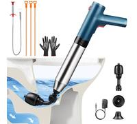 Desatascador eléctrico para inodoro, herramientas para eliminar obstrucciones de drenaje, pistola de drenaje de aire de alta presión, émbolo resistente para inodoro, baño, drenaje de suelo,