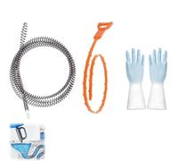 Desatascador Espiral Manual, 3m x 10mm Alambre Desatascador Tuberias con Cepillo de Limpieza para Desagüe, Desatascador de Desagües en Espiral RetráCtil, Sonda para Desatascar Fregaderos y Desagües
