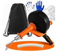 Desatascador Fregadero, 2 in 1 Espiral de Cable Desatascador Tuberias con Guantes para Desagües, Cocina, Baño, Fregaderos