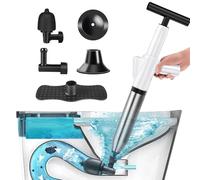 Desatascador Tuberias a Presion: Destapador De Cañerías Con Manómetro Visible, Bomba De Limpieza De Tuberías De Alta Presión Para Bañera, Fregadero, Desagüe De Piso, Lavabo