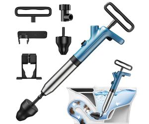 Desatascador Tuberias a Presion Inoxidable 304 Desatascador de Tuberías con Aire Comprimido Desatascadors Inflable Alta Presion Desatascador Aire Comprimidos WC, para Inodoro, Lavabo, Ducha Fregadero