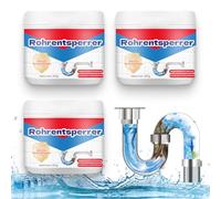 Desatascador Tuberias, Desatascador Profesional de Cañerías, Desatascador Fregadero, Polvo Limpiador de Tuberías Para Desatasco De Tuberías Obstruidas Inodoros Cocina Lavabo Fregaderos (3 PCS)