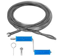 Desatascador Tuberias Profesional 5m × 10mm, Cable Desatascador Tuberias, Desatascador Fregadero con Adaptador Manual y Eléctrico, Alambre Desatascador Tuberias para Alcantarillado, Cocina, Baño