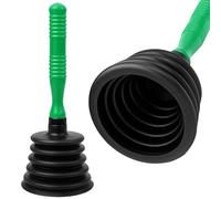 Desatascador Tuberías y Destapador Cañerías - Succión Potente - Elimina Atascos en Ducha, Lavabo, Bañera y Cocina - Desatascador Fregadero Multiusos Duradero (Verde Claro)