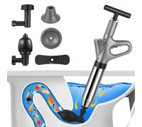 Desatascador WC, Desatascador de Fregadero con Barómetro, Desatascador de Inodoro con Cuatro Ventosas Diferentes Adecuado para Cuartos de Baño Inodoros Lavabos