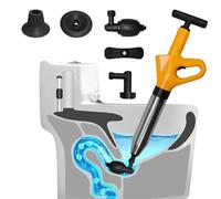 Desatascador WC, Desatascador Tuberias a Presion con Barómetro, Desatascador de Inodoro con Cuatro Ventosas Diferentes Adecuado para Cuartos de Baño Inodoros Lavabos