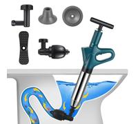 Desatascador WC, Desatascador Tuberias a Presion con barómetro, Desatascador de Inodoro con Cuatro Ventosas Diferentes Adecuado para Cuartos de Baño Inodoros Lavabos