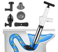 Desatascador WC, Desatascador Tuberias a Presion con Cuatro Ventosas Diferentes, Fácil de Usar, Desatascador de Inodoro Adecuado para Cuartos de Baño Inodoros Lavabos