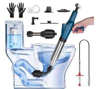 Desatascamiento de inodoro de alta presión, limpiador de tuberías de aire comprimido para inodoro/lavabo/bañera/desagüe de suelo