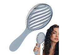 Desatascar cepillo para el cabello, cepillado desenredado para el cabello rizado,Cepillo de pelo curvado de peine ventilado | Peine alisador de masaje del cuero cabelludo, secado más rápido para na