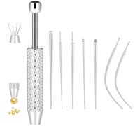 Desatornillador De Bolas De Piercing, Juego De Cambio De Piercing, 7 Agujas Guía Con Herramienta De Pinza Para Oreja, Nariz, Labio, Ombligo Y Lengua