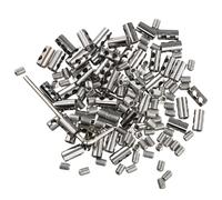 Desattot Abrazadera de cable Sólida Montaje Plata | Conjunto de 50 sujetacables; metal plateado, tornillos de fijación robustos; adecuado para fijación de luminarias y plantas.