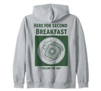 Desayuno aquí para el Segundo Desayuno Que alimenta el día Sudadera con Capucha