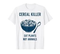 Desayuno Asesino de Cereales Comer Plantas No Animales Divertido Brunch Camiseta